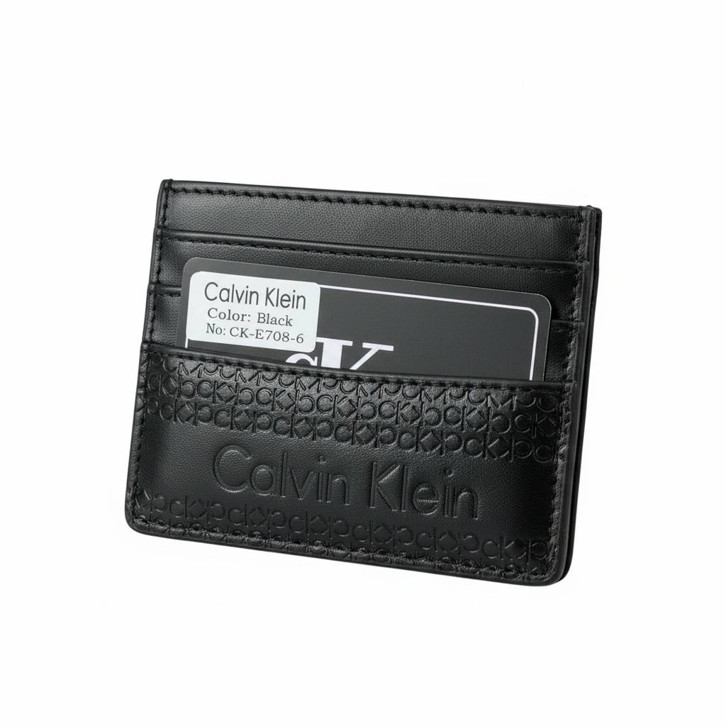Calvin Klein Black Leather Wallet & Card Holder Gift Set 🖤✨
