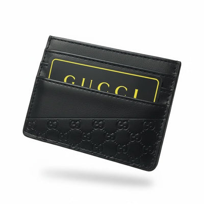 Gucci GG Embossed Leather Wallet, Card Holder & Key Ring Set – Black 🖤✨