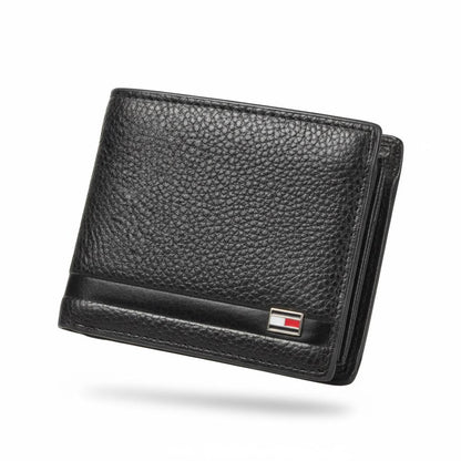 Tommy Hilfiger Pebbled Leather Wallet & Key Holder Set – Black 🖤✨