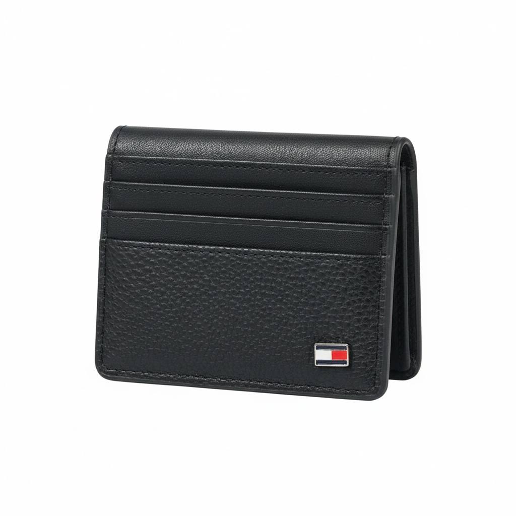Tommy Hilfiger Leather Card Wallet – Black 🖤✨