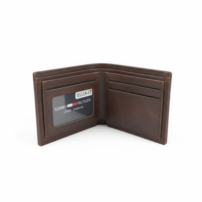 Tommy Hilfiger Classic Leather Bifold Wallet – Brown 🤎✨