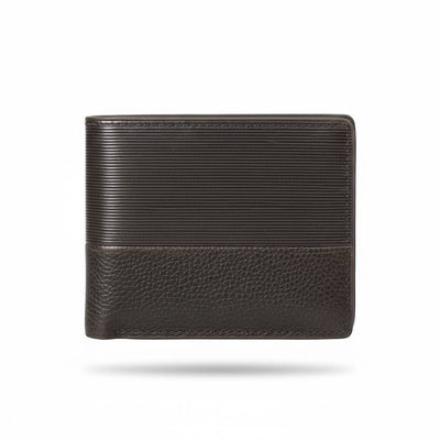 Lacoste Patchwork Leather Bifold Wallet – Dark Brown 🐊🖤