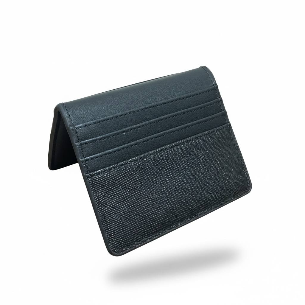 Lacoste Leather Card Holder – Black 🐊🖤