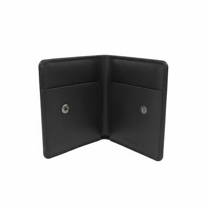 Lacoste Leather Card Holder – Black 🐊🖤
