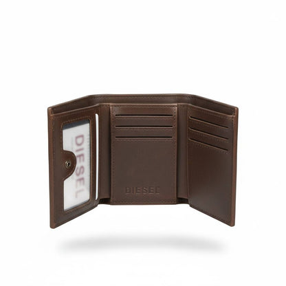 Diesel Leather Bifold Wallet – Brown 🖤🤎
