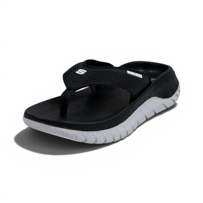 Skechers Ultra Comfort Sport Flip Flops – Lightweight Flexible Summer Slides For Men 🖤👣