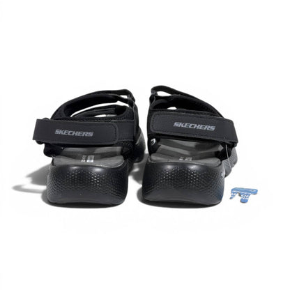 Skechers All Black Comfort Trekking Sandals – Lightweight Adjustable Outdoor Sandals For Men 🖤👣