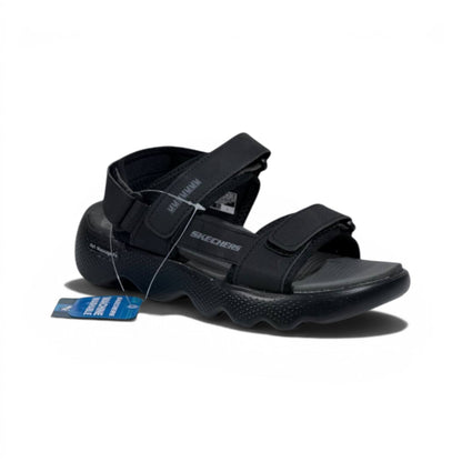 Skechers All Black Comfort Trekking Sandals – Lightweight Adjustable Outdoor Sandals For Men 🖤👣