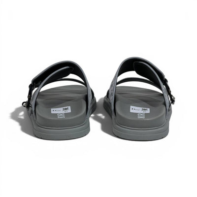 Dior Oblique Grey Slide Sandals – Luxury Designer Summer Slippers ✨🩶