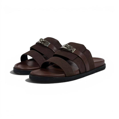 Hermès Brown Luxury Slide Sandals – Premium Designer Summer Slippers 🤎✨