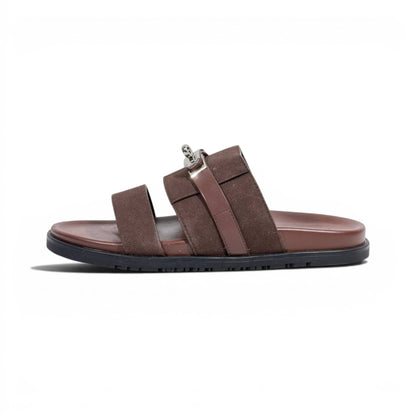 Hermès Brown Luxury Slide Sandals – Premium Designer Summer Slippers 🤎✨