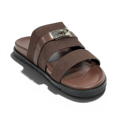 Hermès Brown Luxury Slide Sandals – Premium Designer Summer Slippers 🤎✨
