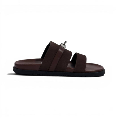 Hermès Brown Luxury Slide Sandals – Premium Designer Summer Slippers 🤎✨