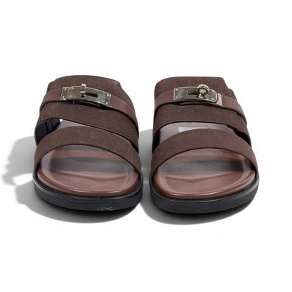 Hermès Brown Luxury Slide Sandals – Premium Designer Summer Slippers 🤎✨