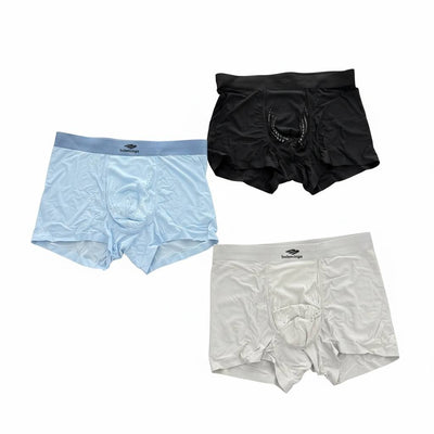 Balenciaga Premium Ice Silk Boxer Briefs Set – Luxury Performance Underwear Collection ⚡🖤🤍💙