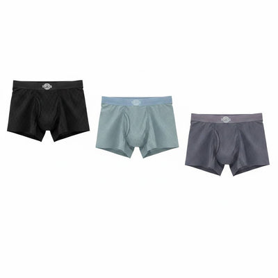 Versace Premium Ice Silk Boxer Briefs Set – Luxury Comfort Essentials Collection 🖤💙🩶