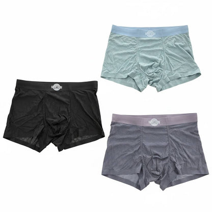 Versace Premium Ice Silk Boxer Briefs Set – Luxury Comfort Essentials Collection 🖤💙🩶