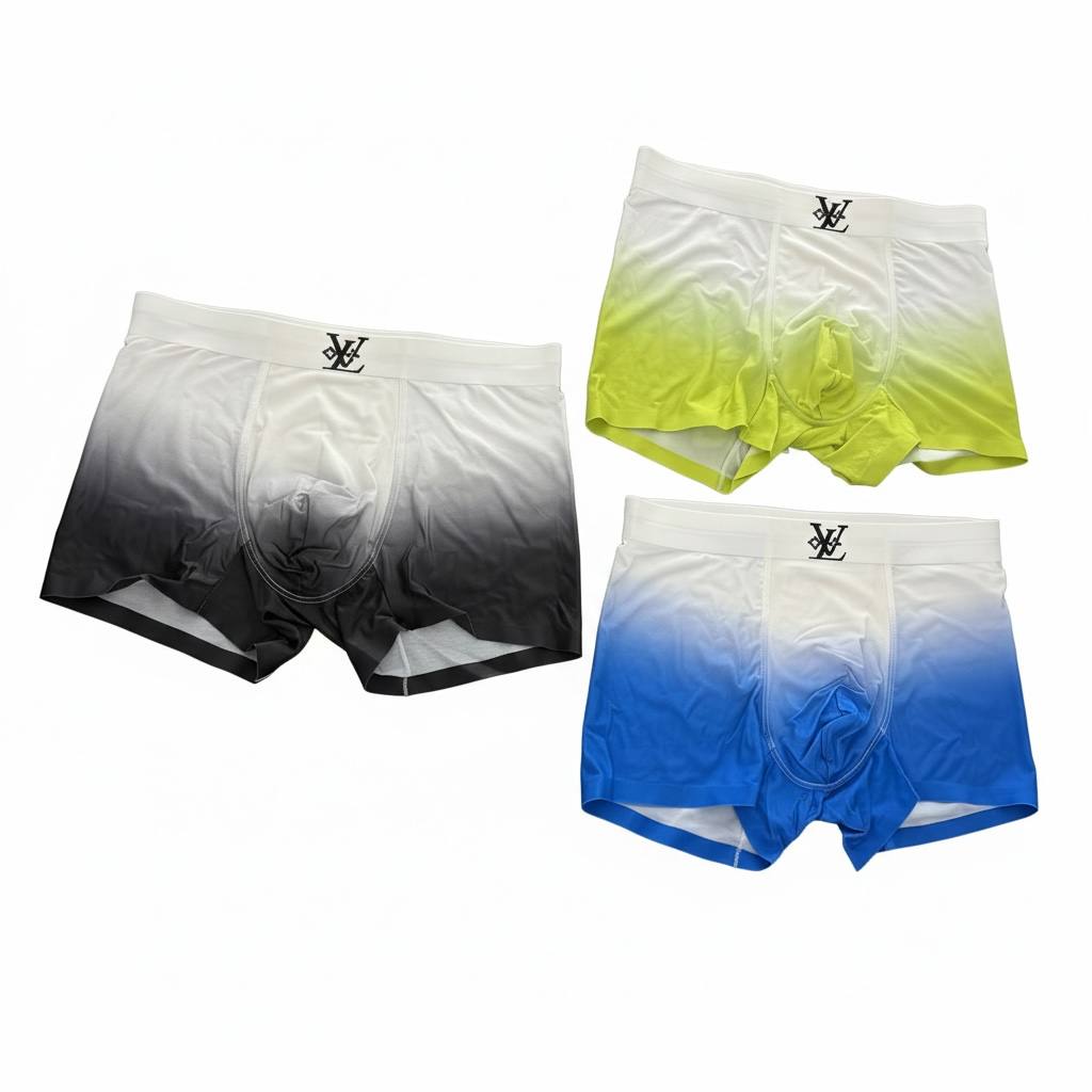 Louis Vuitton Gradient Premium Boxer Briefs Set – Luxury Ice Silk Collection 🌈✨