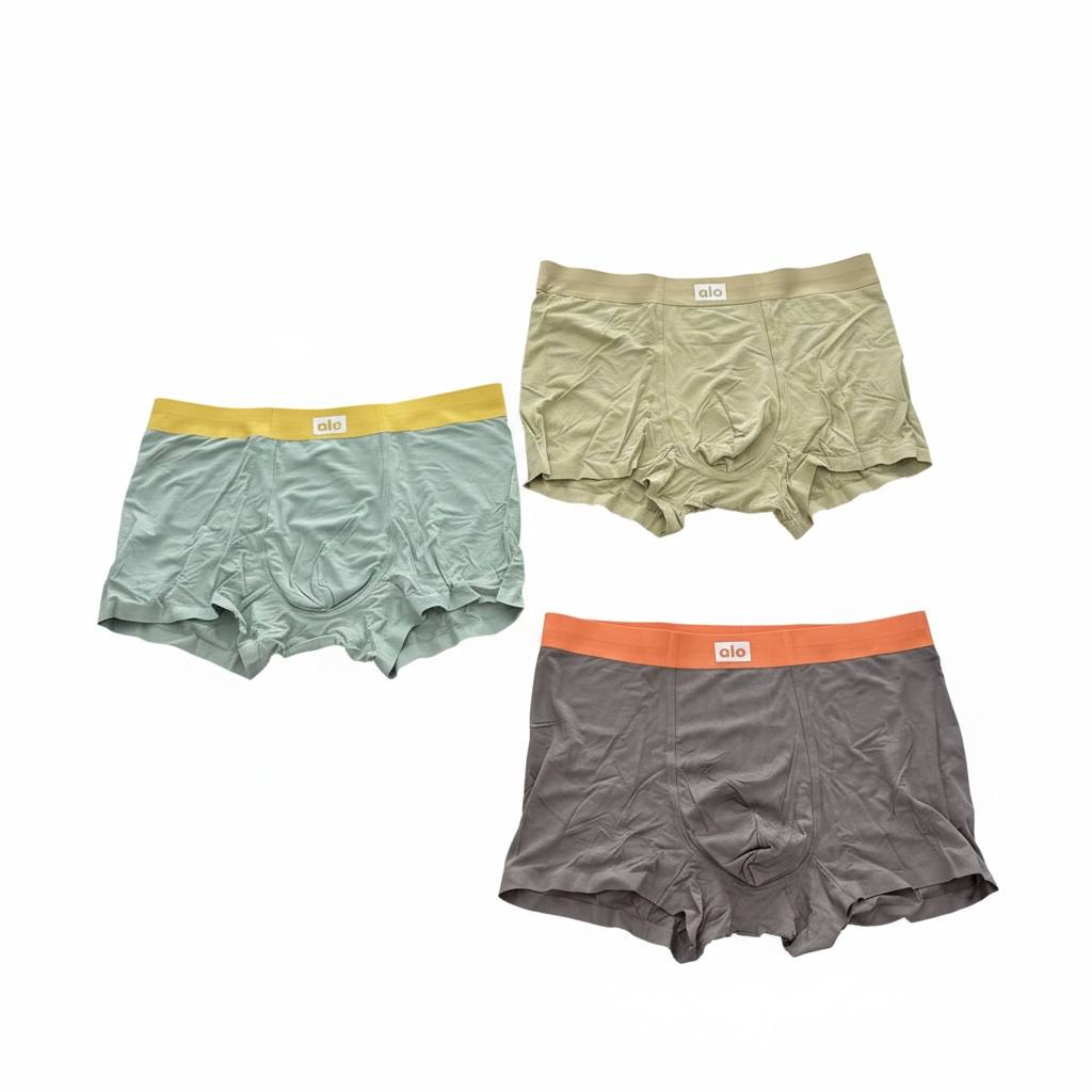 ALO Premium Ice Silk Boxer Briefs Set – Ultra Soft Comfort Collection 🌿✨