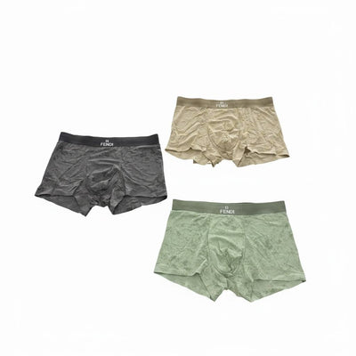 FENDI Premium Ice Silk Boxer Briefs Set – Signature Luxury Comfort 🌿✨