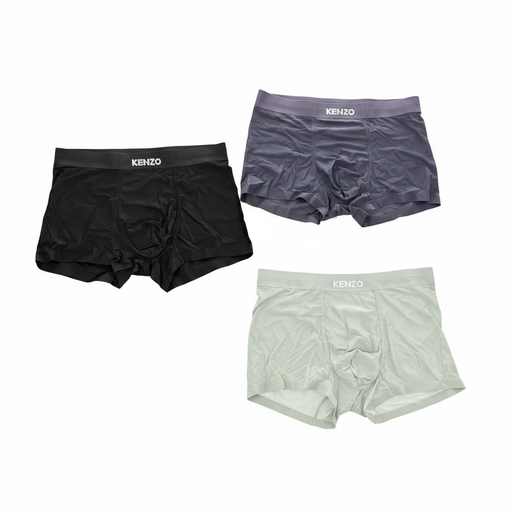 KENZO Ice Silk Boxer Briefs Set – Premium Everyday Comfort Collection 🖤✨