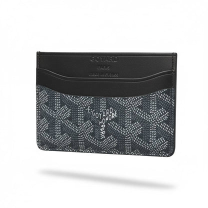 🖤✨ GOYARD Paris Signature Card Holder – Black Chevron Edition ✨🖤