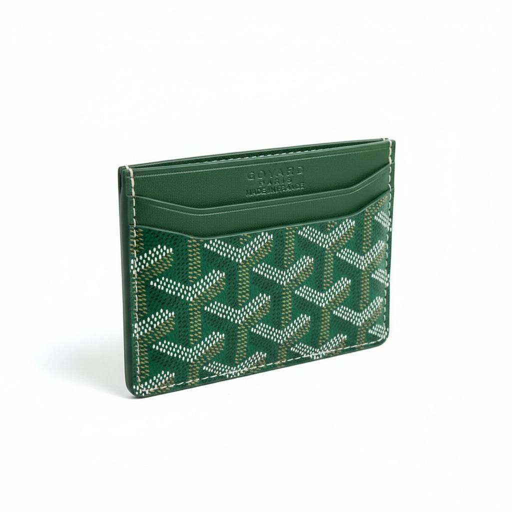 💚✨ Goyard Paris Green Chevron Card Holder | Made in France 🇫🇷