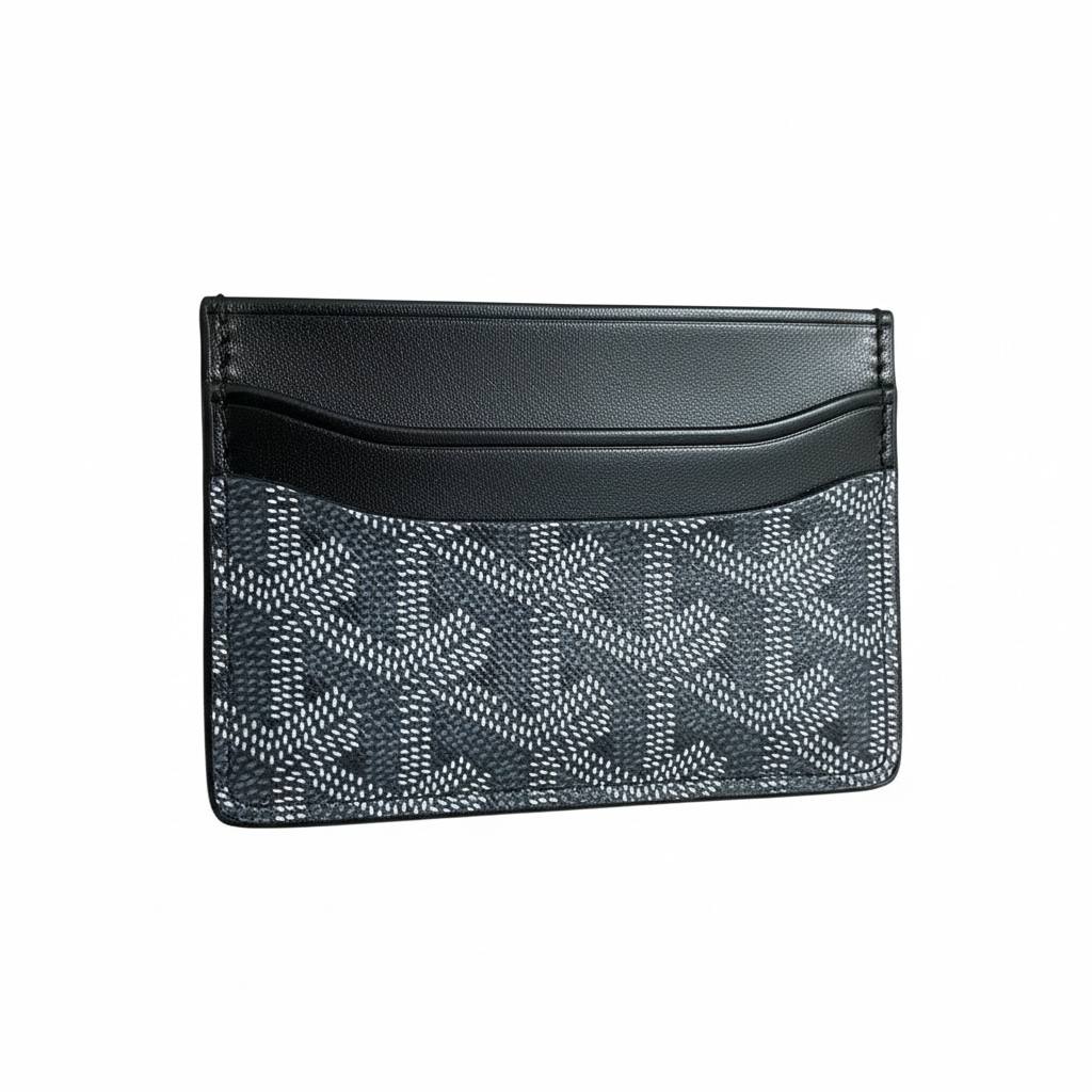 🖤✨ Goyard Paris Signature Card Holder – Classic Chevron Luxury 🇫🇷