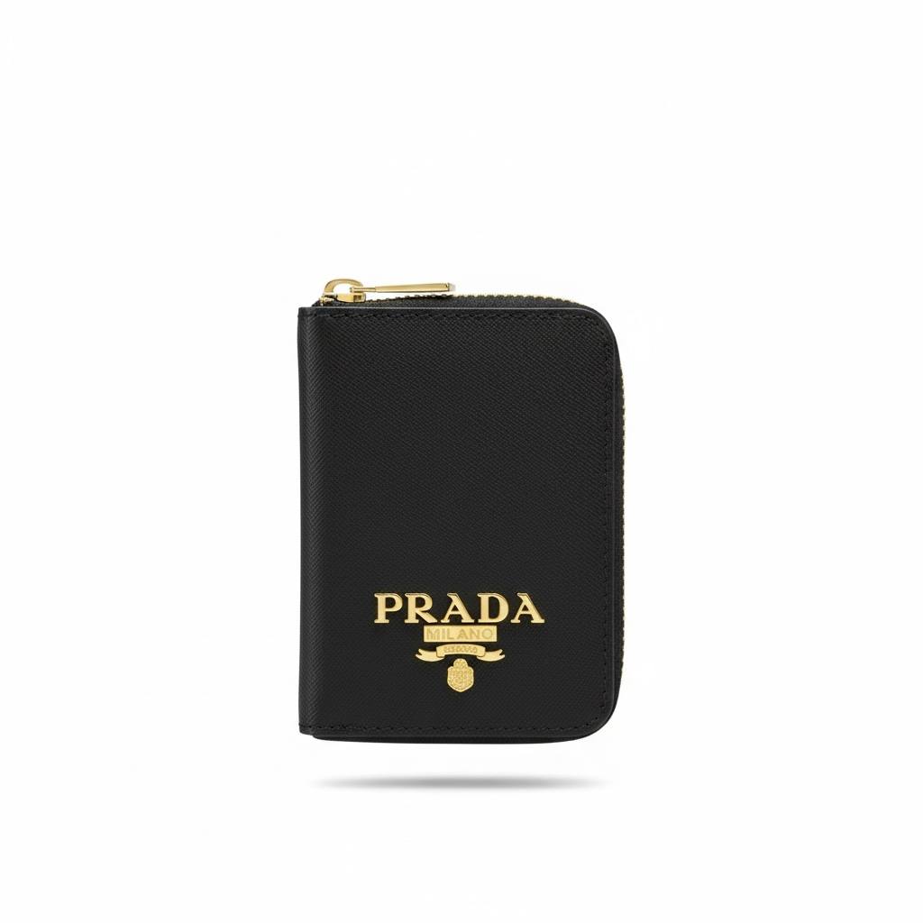 🖤✨ Prada Milano Zip Wallet – Black