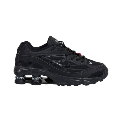 🔥👟 Nike Shox Ride 2 x Supreme Triple Black Limited Edition Sneakers – Premium Streetwear Cushion Running Shoes 🖤⚡