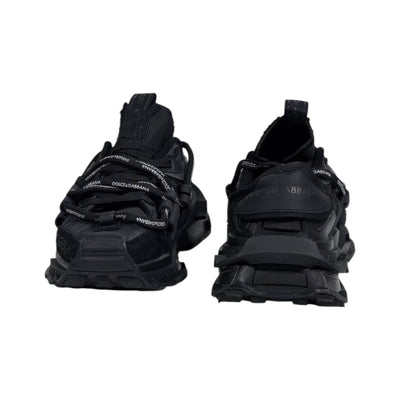 🖤🔥 Dolce & Gabbana DG-S862 Tactical Luxury Sneakers – Triple Black Edition 👟⚡