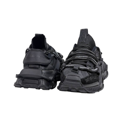 🖤🔥 Dolce & Gabbana DG-S862 Tactical Luxury Sneakers – Triple Black Edition 👟⚡