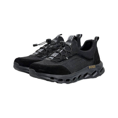 🖤 Hugo Boss All Black Luxury Runner Sneakers 👟⚡