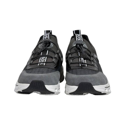 🩶🖤 Hugo Boss Grey & Black Luxury Runner Sneakers 👟⚡