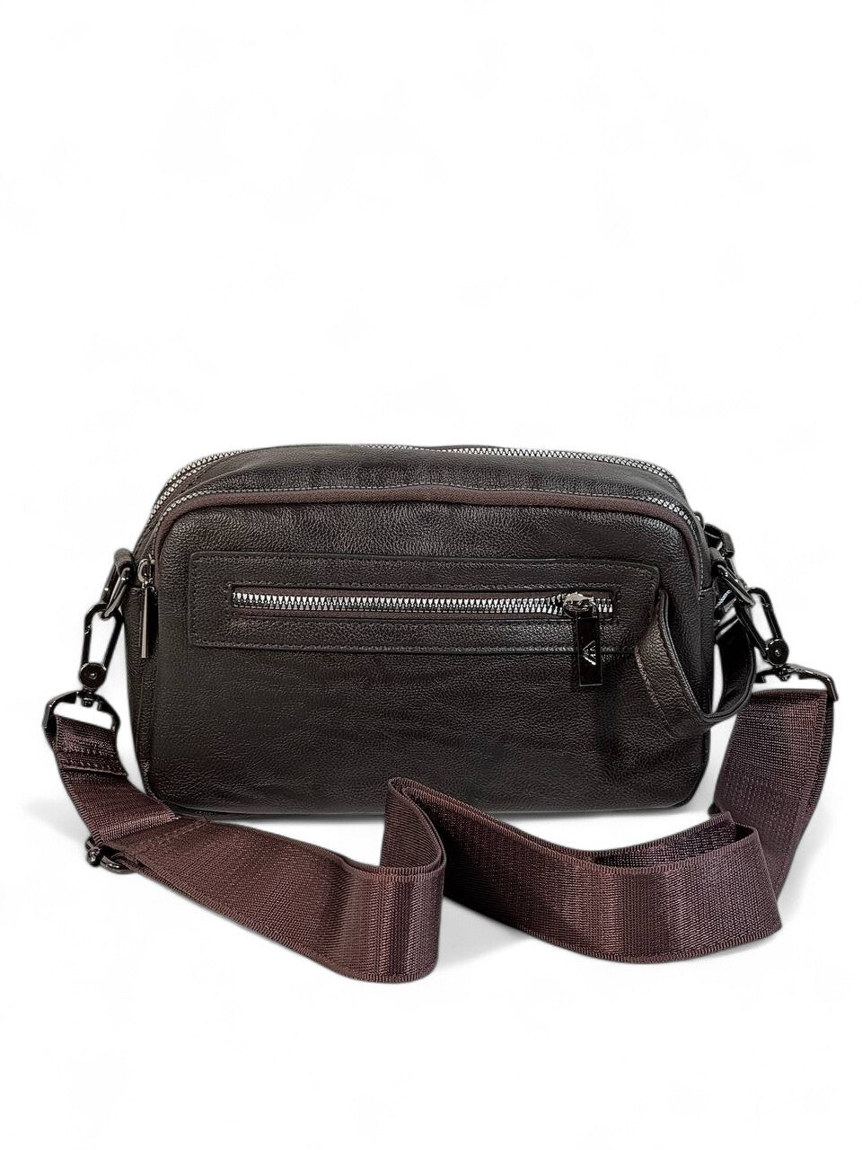 Emporio Armani Brown Leather Crossbody Bag 🤎 | Classic Italian Luxury for Everyday Use