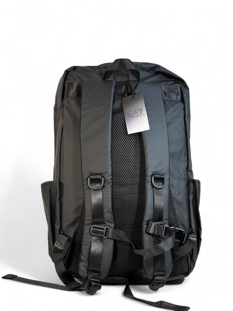 Emporio Armani EA7 Black Backpack 🎒 | Sport-Luxe Designer Bag for Everyday Performance