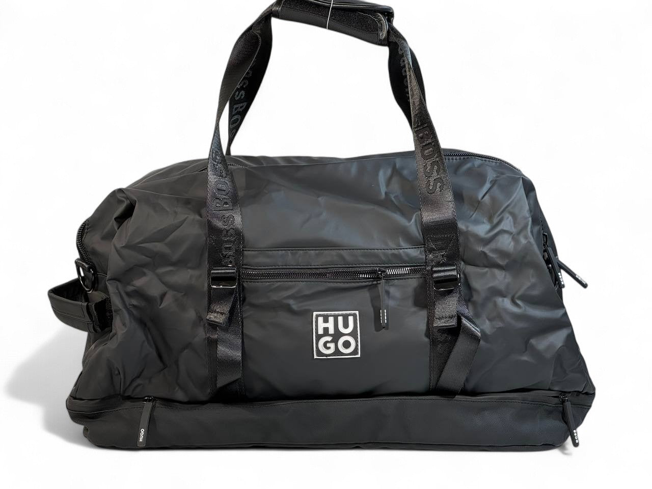 HUGO BOSS Black Duffle Bag 🖤 | Premium Travel & Gym Bag with Bold Modern Design