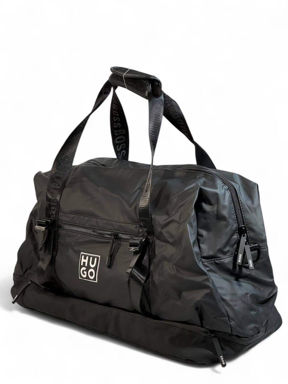 HUGO BOSS Black Duffle Bag 🖤 | Premium Travel & Gym Bag with Bold Modern Design