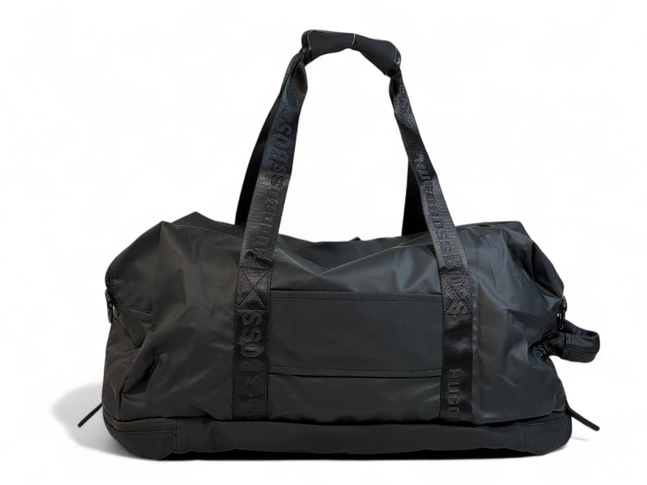 HUGO BOSS Black Duffle Bag 🖤 | Signature Red Logo Travel & Gym Bag