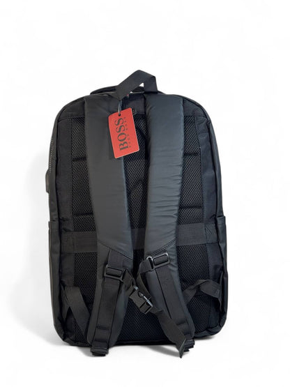 HUGO BOSS Black Backpack 🎒 | Red Logo Designer Bag for Work, Travel & Daily Use