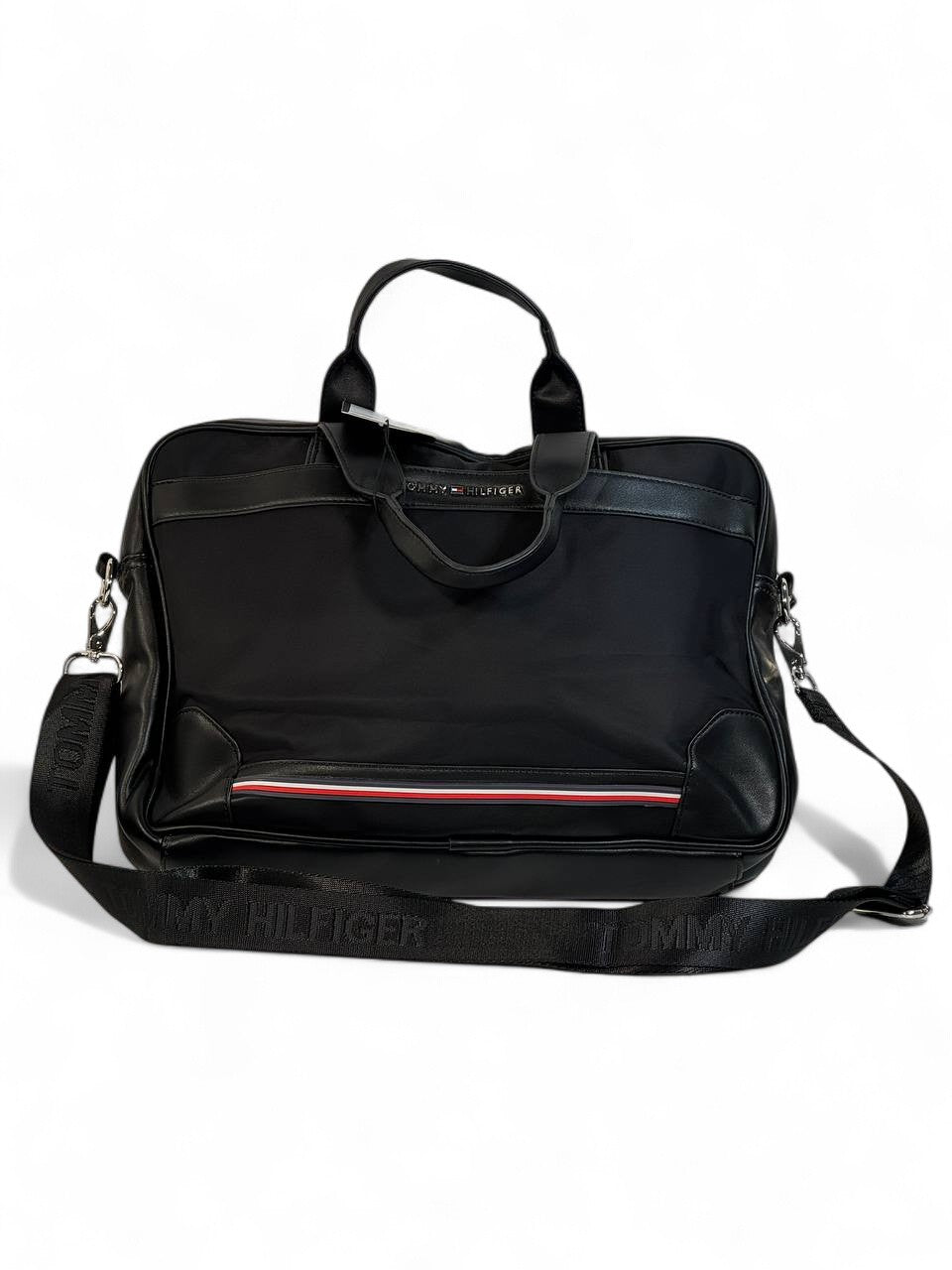 Tommy Hilfiger Black Business Bag 💼 | Classic Designer Laptop & Travel Bag