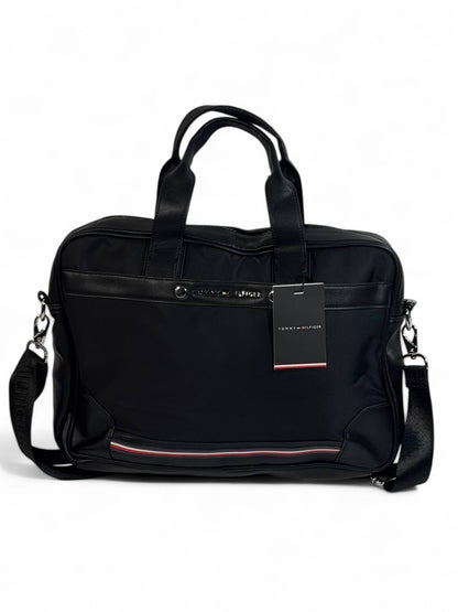 Tommy Hilfiger Black Business Bag 💼 | Classic Designer Laptop & Travel Bag