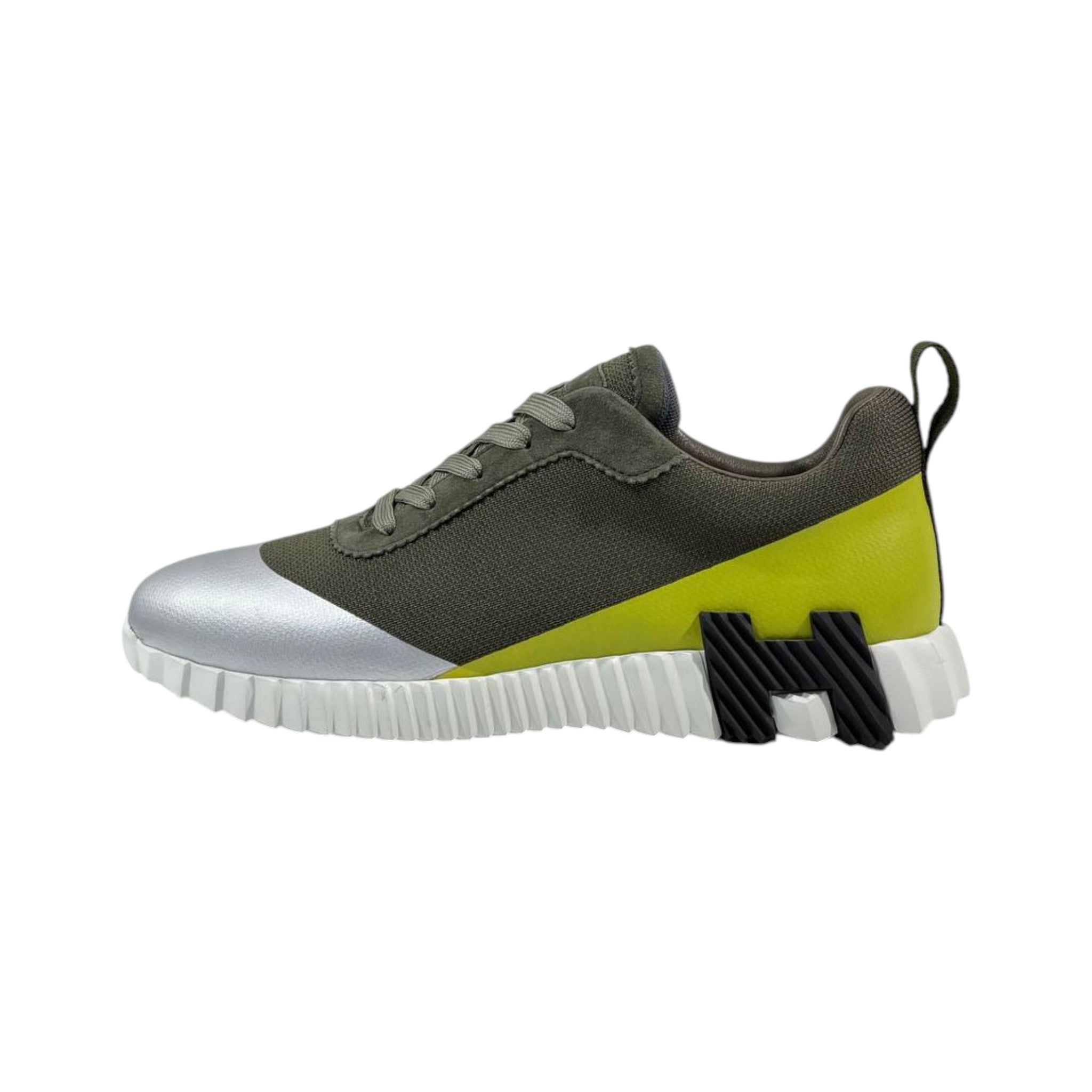 💚🩶 Hermès Futuristic Colorblock Sneakers 👟⚡