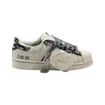 🤍🖤 Adidas x Dior Superstar Luxury Sneakers 👟✨