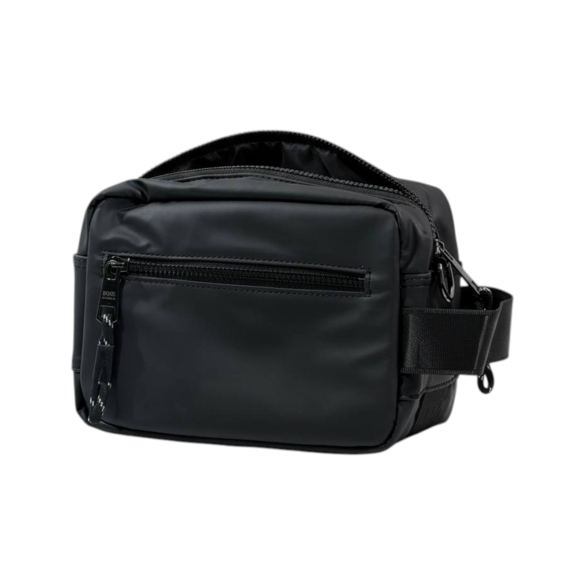 HUGO BOSS Signature Monogram Travel Pouch – Black & Red Edition 🖤🔥