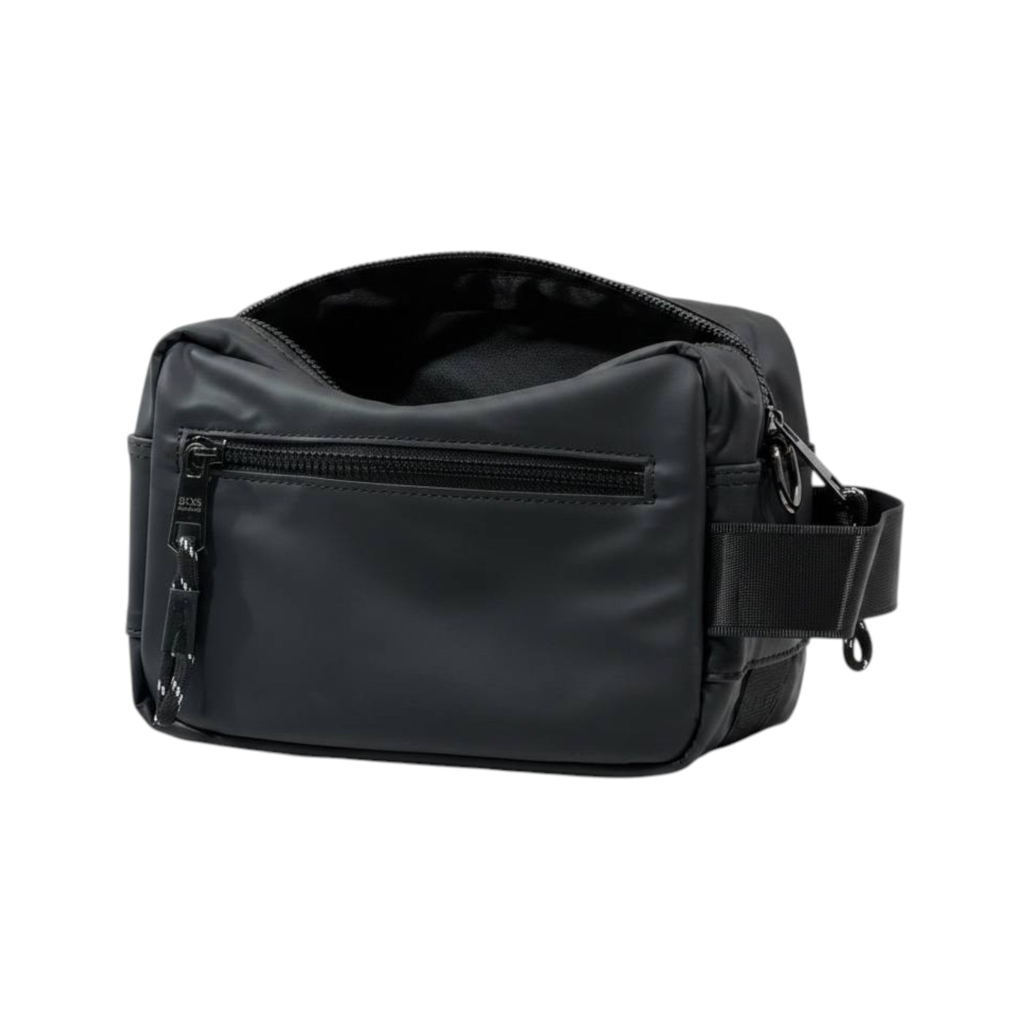 HUGO BOSS Signature Monogram Travel Pouch – Black & Red Edition 🖤🔥