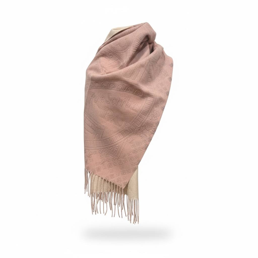 Louis Vuitton Monogram Jacquard Scarf 🌸 | Soft Pink Luxury Elegance