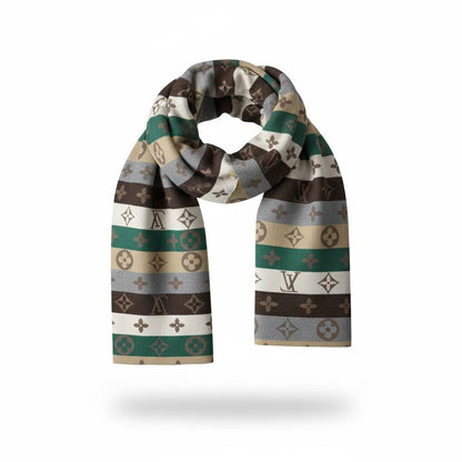 Louis Vuitton Double-Face Monogram Scarf 🧣✨ | Reversible Brown & Green Icon