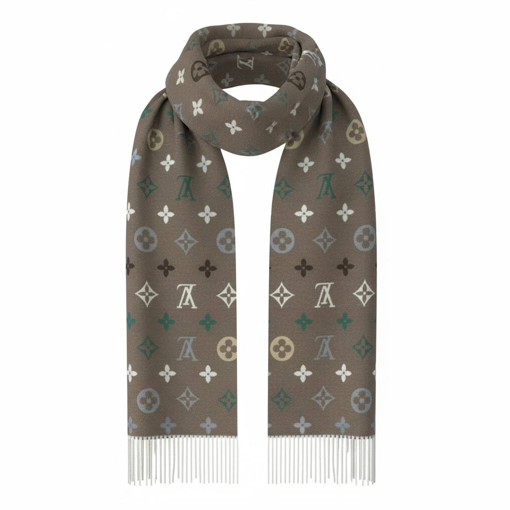 Louis Vuitton Double-Face Monogram Scarf 🧣✨ | Reversible Brown & Green Icon