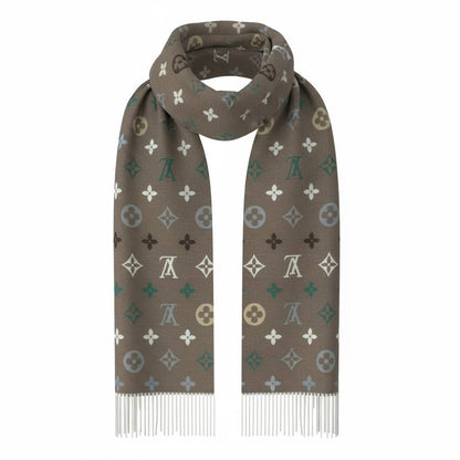 Louis Vuitton Double-Face Monogram Scarf 🧣✨ | Reversible Brown & Green Icon